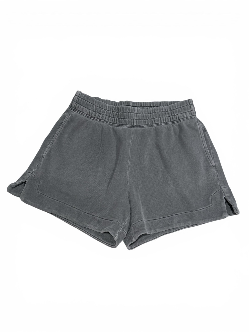 Aerie athletic shorts, high waist with side slits. Size small. Gray